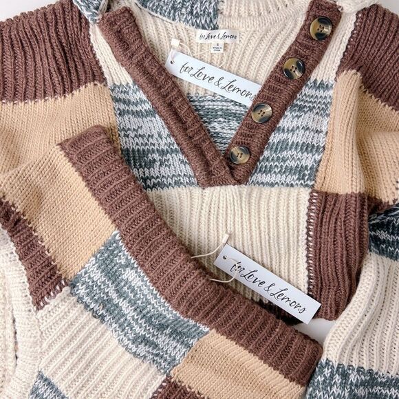 2 pc For love and lemons checker print Knit Sweater set - Picture 5 of 12